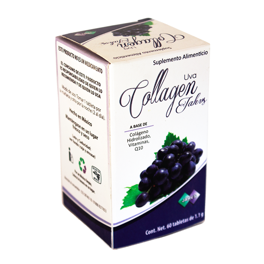 Collagen Uva; 60 Tabletas de 1.1g, Jahvs.