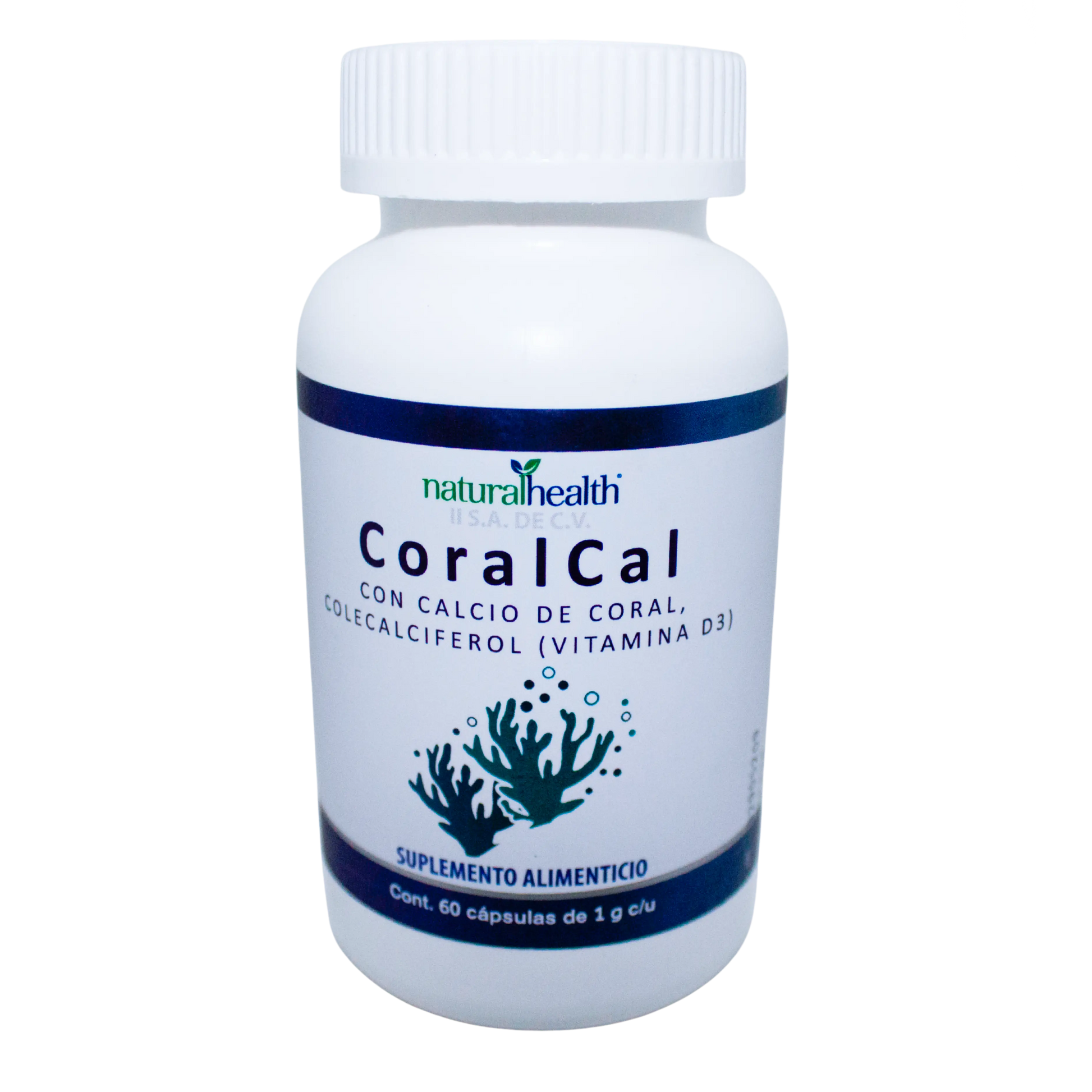 Coral Cal; 60 Capsulas, Natural Health.