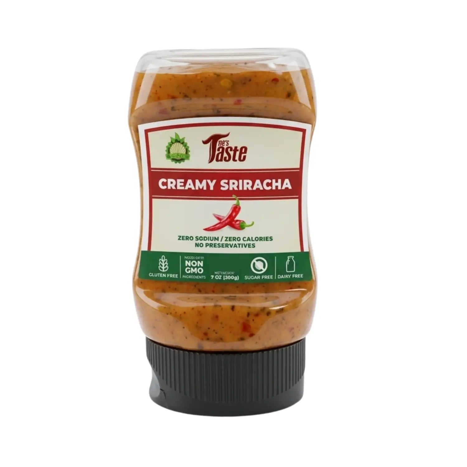 Creamy sriracha ; 220g zero calorías, mrs taste.