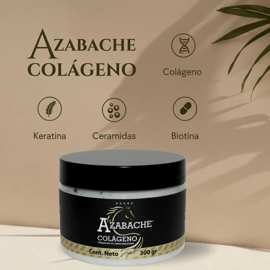 Crema Colágeno Para Peinar Azabache; 300gr, Cosmo Natural.