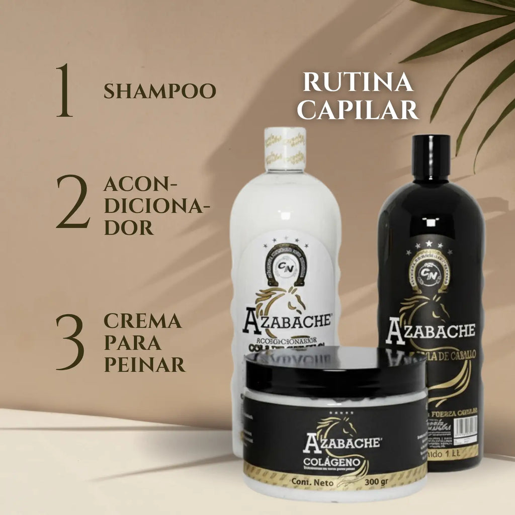 Shampoo Azabache; Cosmo Natural.