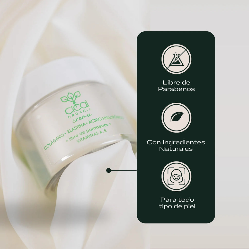 Crema Cólageno Elastina, AC. Hialuronico; 50g; CICAL