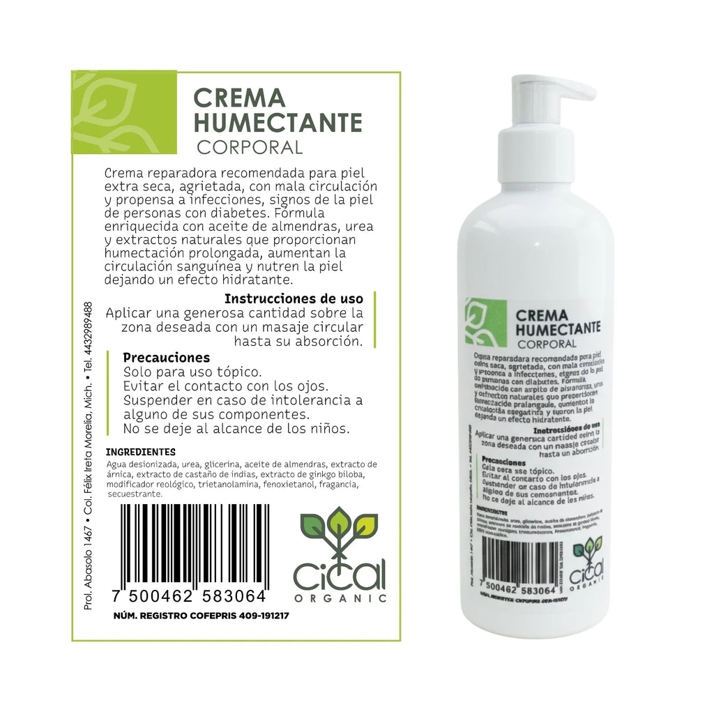 Crema Humectante ; 460gr, Cical.