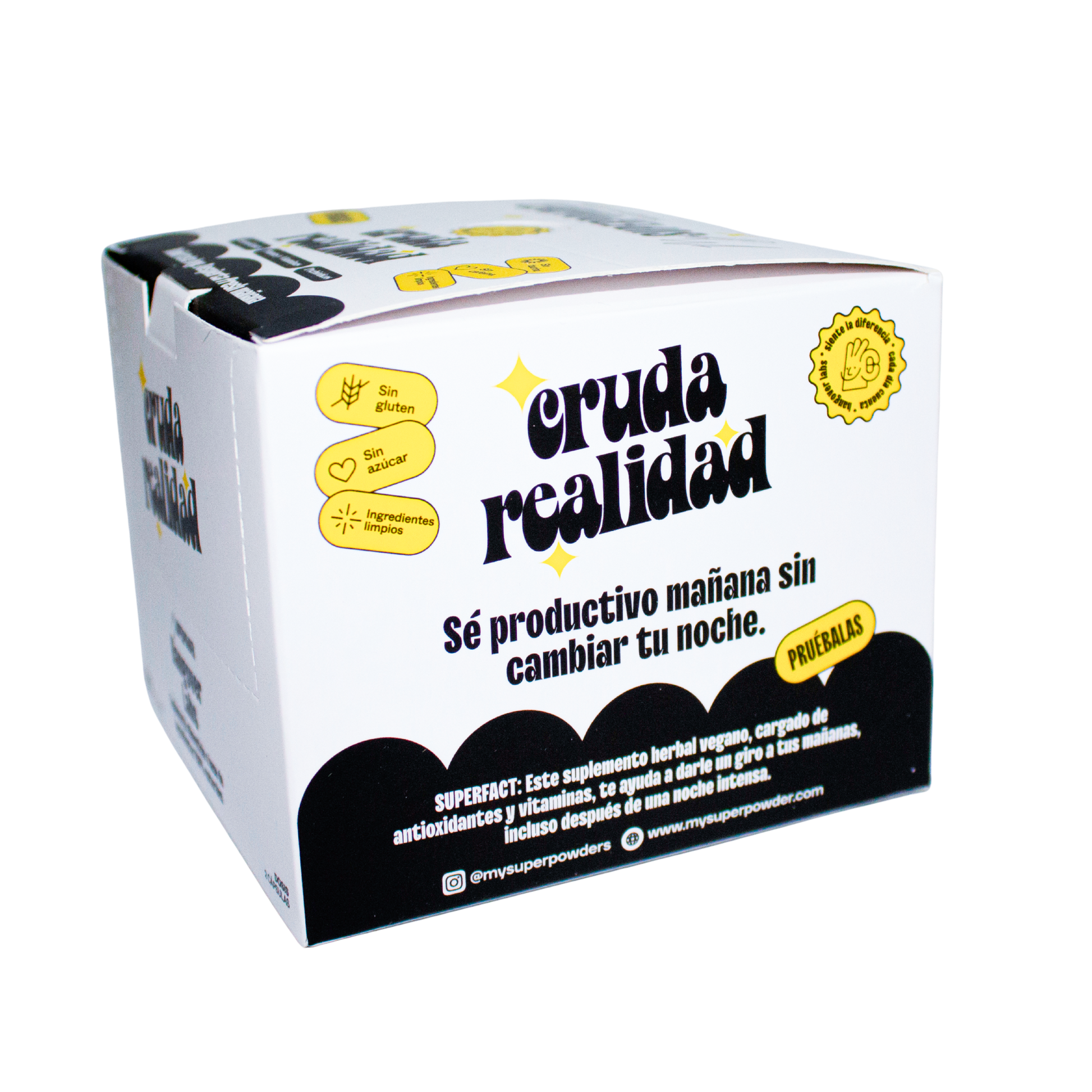 Caja Cruda realidad 24 sobres 2 caps cada uno; Hangover