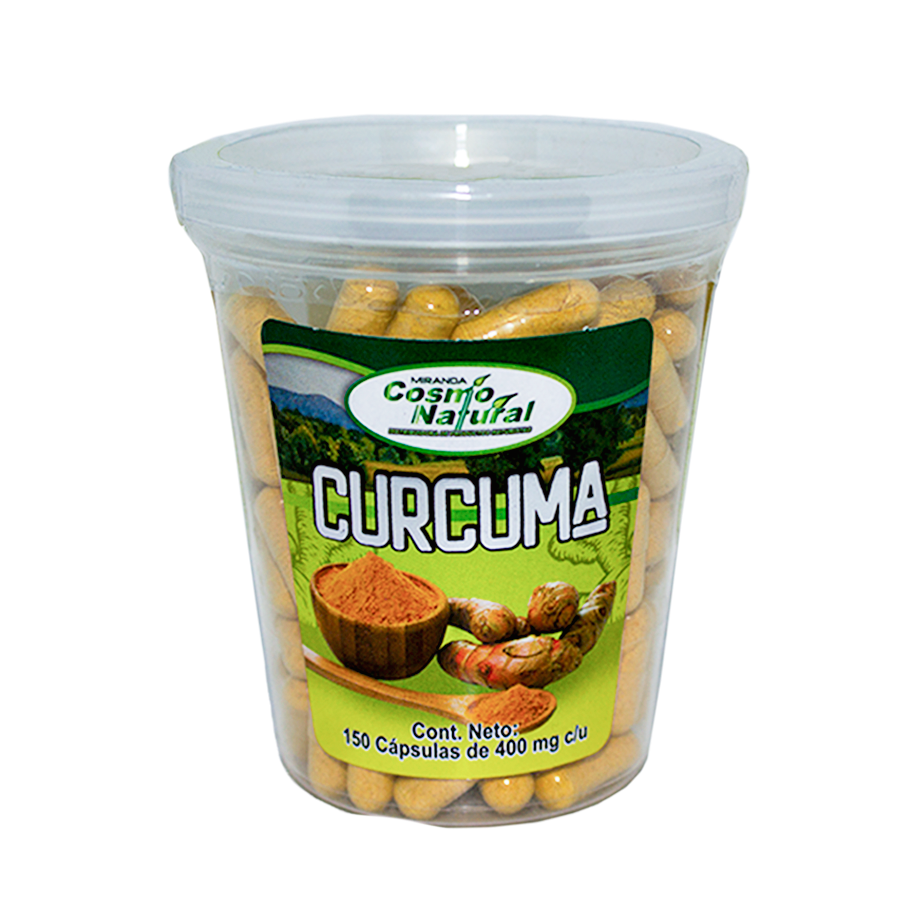 Curcuma; 150 Capsulas de 400mg, Cosmo Natural.