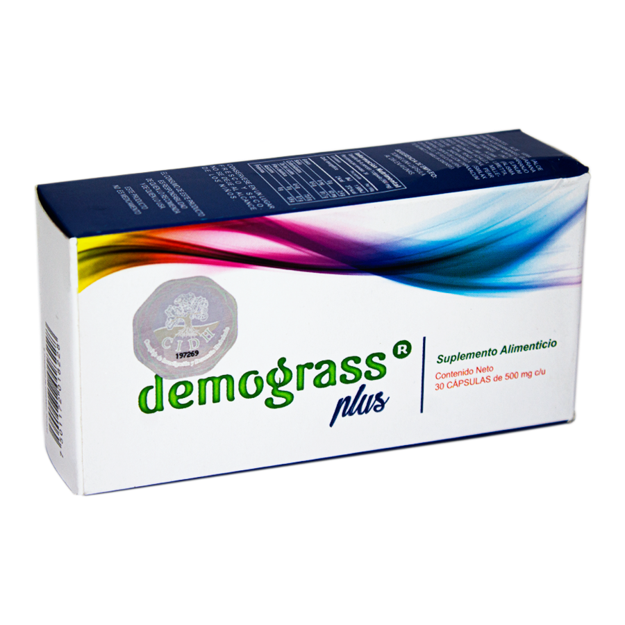 Demograss Plus; 30 caps de 500mg, Consorcio de Inovación.
