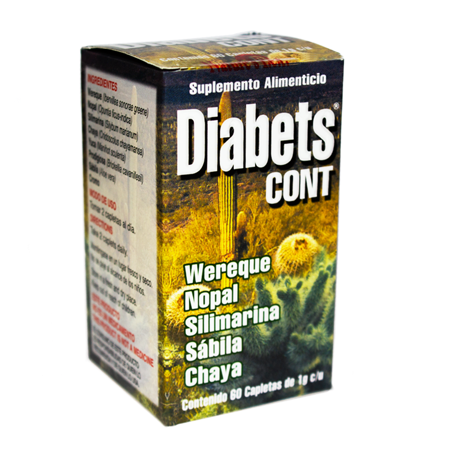 Diabets Cont; 60 Capletas de1g, Natures Pet.