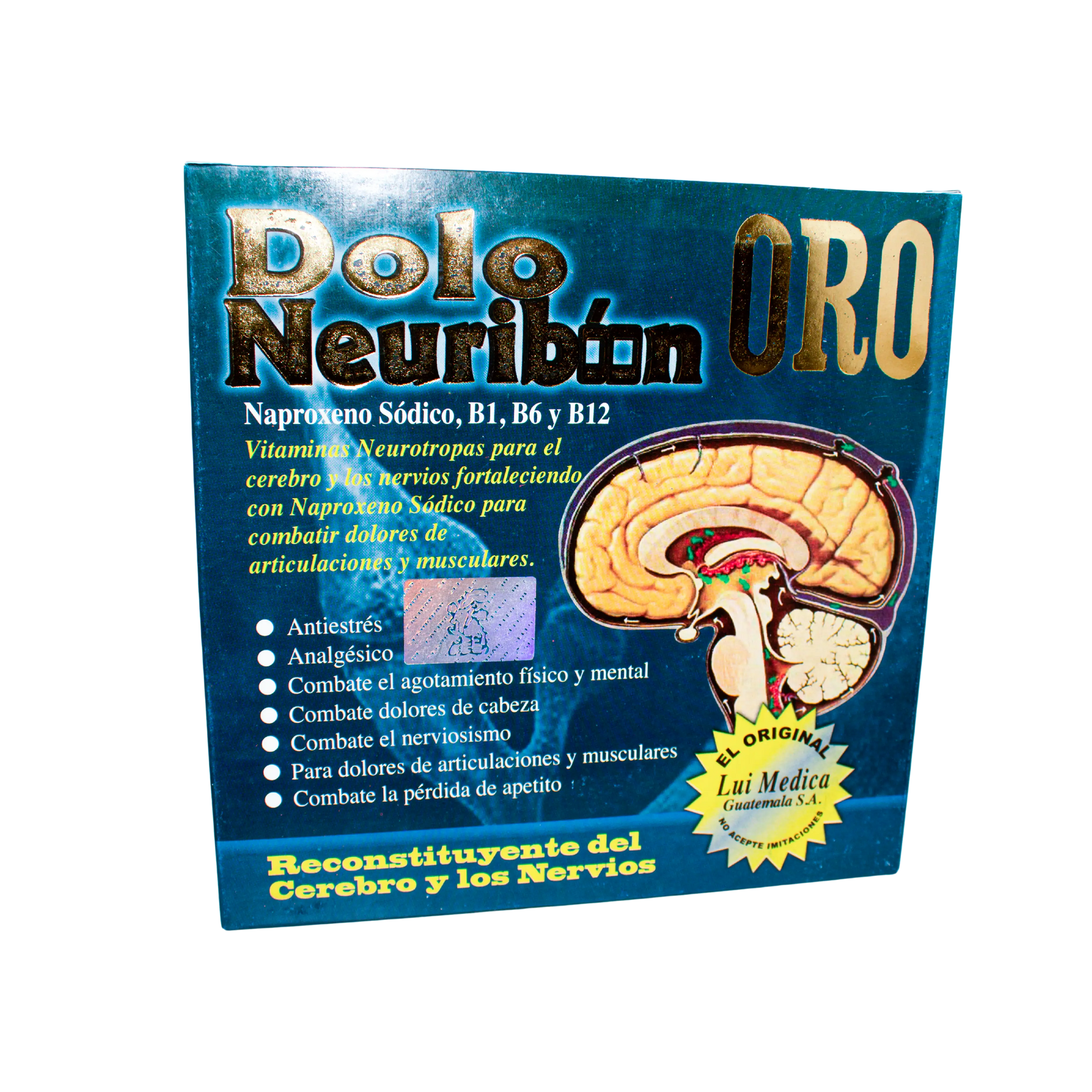 Dolo Neurobion Oro; 10 Ampolletas, Lui Medica Guatemala.