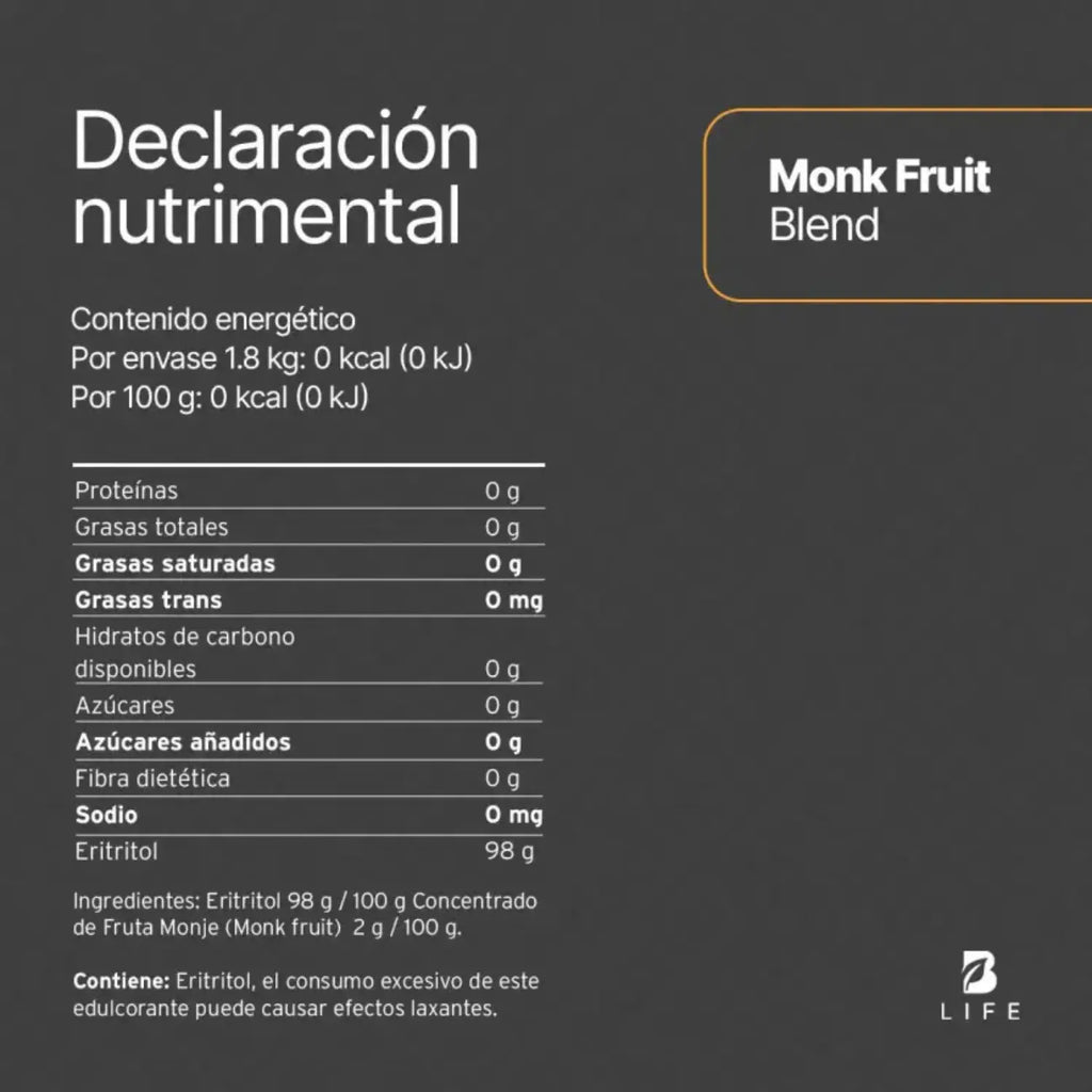 Endulzante Natural; 1.8Kg, BLIFE