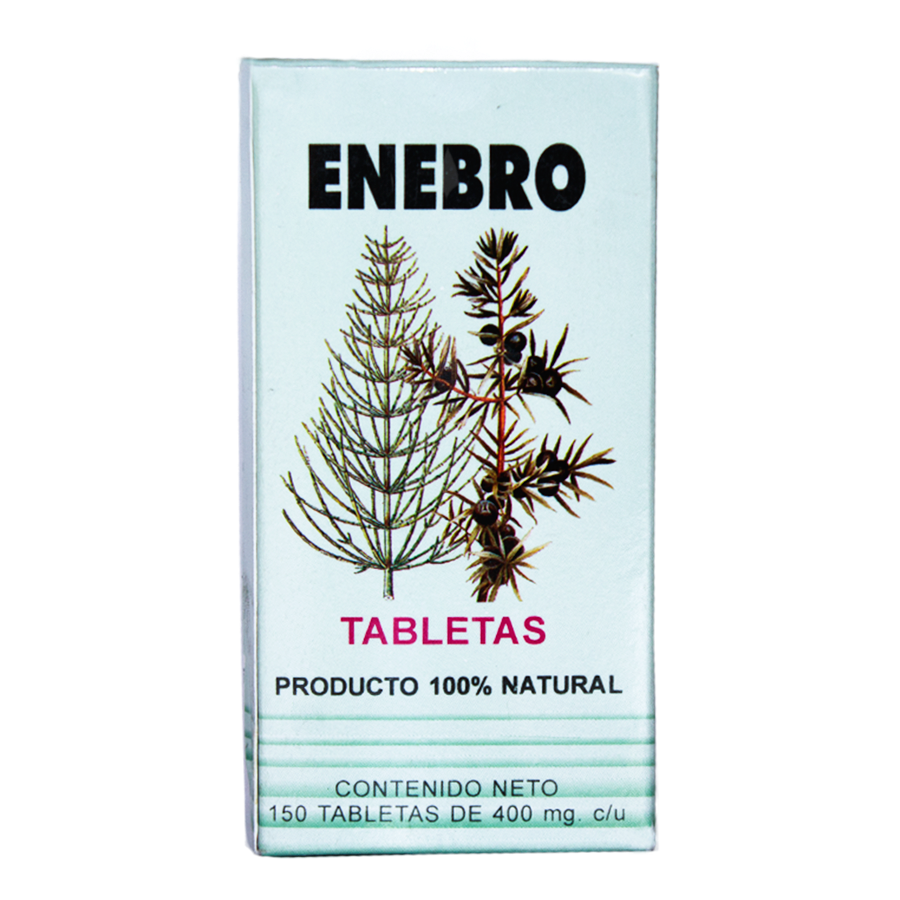 Enebro; 150 Tabletas de 400mg, Azteca.