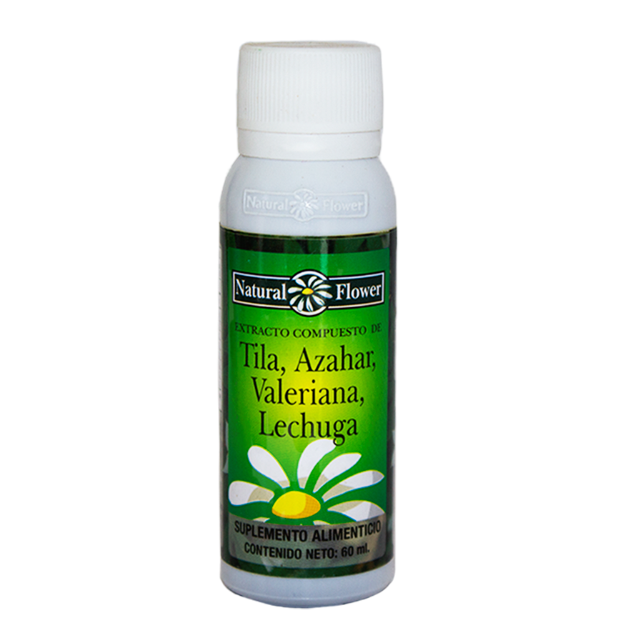Tila,Azahar, Valeriana,Lechuga; gotas 55 mL, Natural Flower