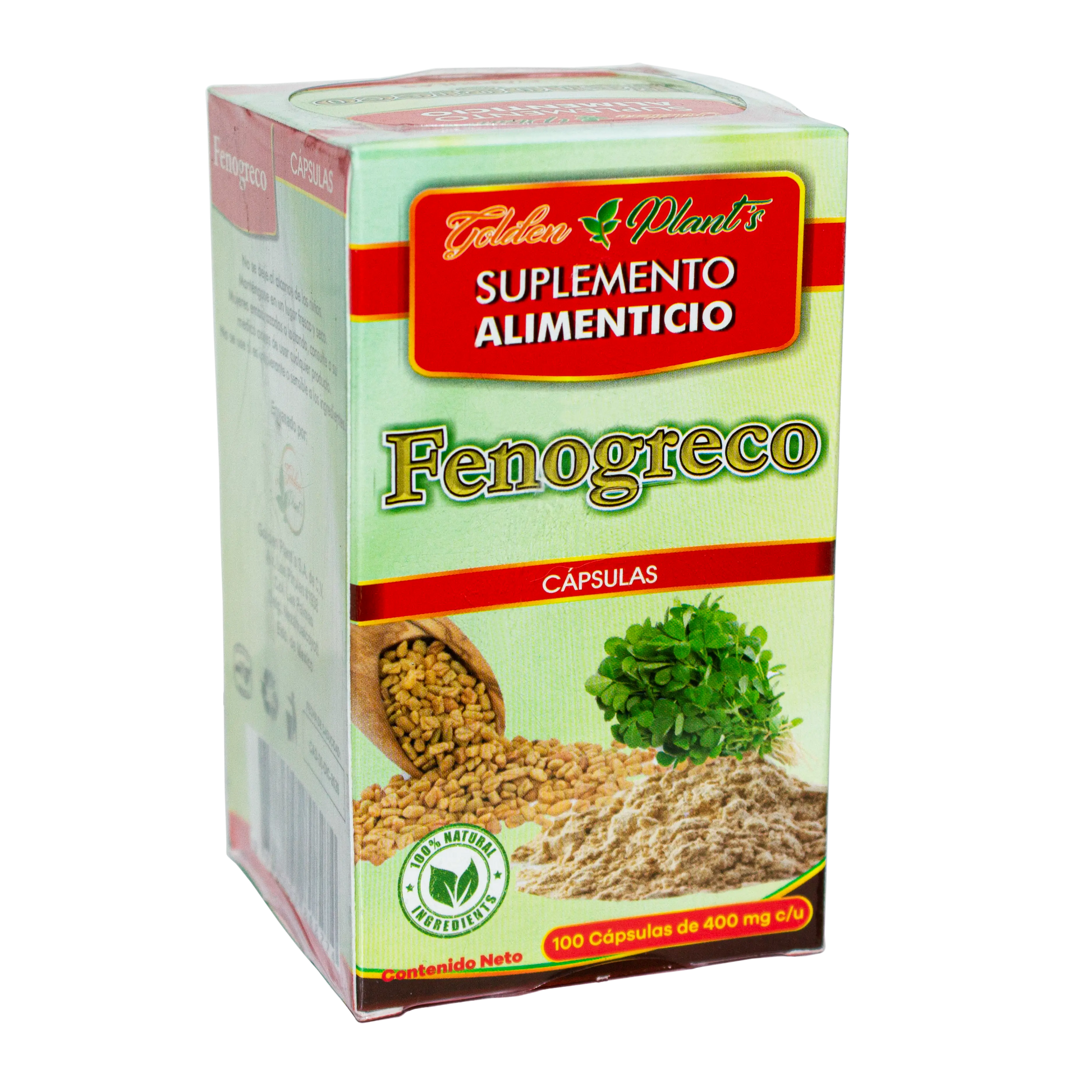 Fenogreco; 100 Capsulas, GOLDEN PLANTS.