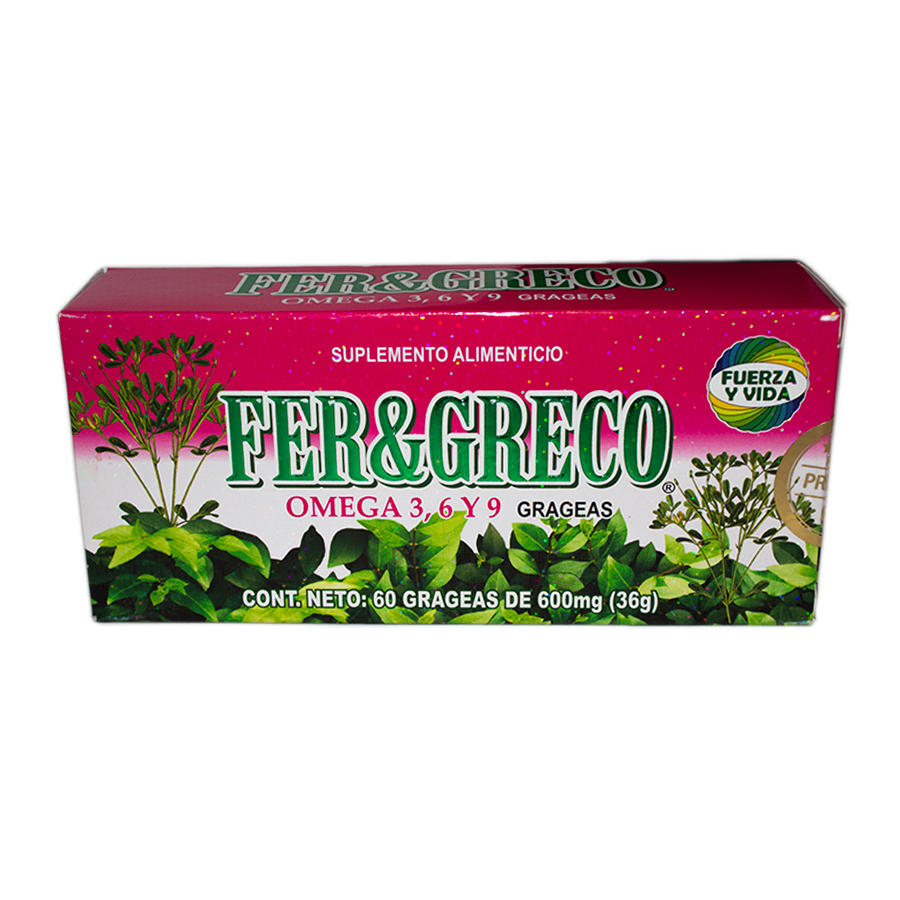 Fer&greco; 60 Grageas, Fuerza y Vida.