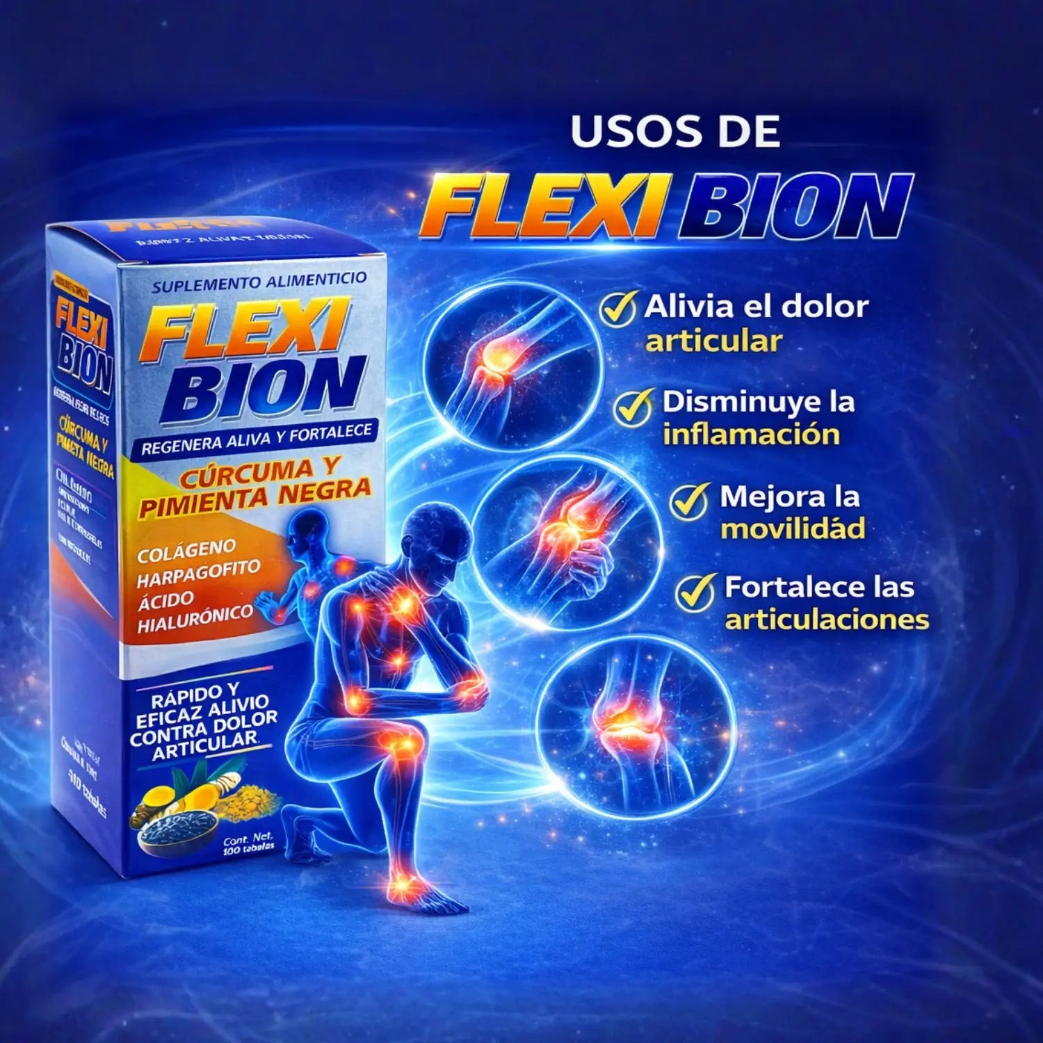 Flexi Bion; 100 Tabletas, Vida Natural.
