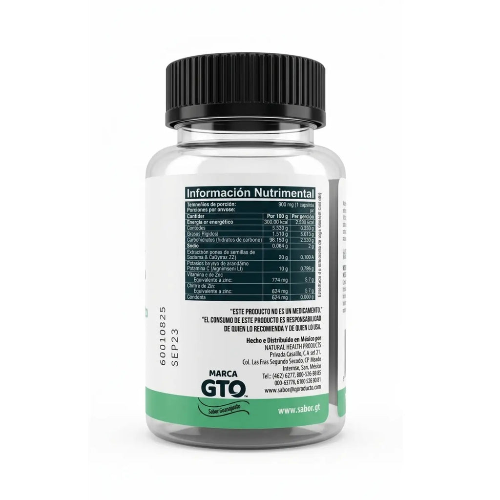 Flussorin ; 60 capsulas de 500mg, red natura.