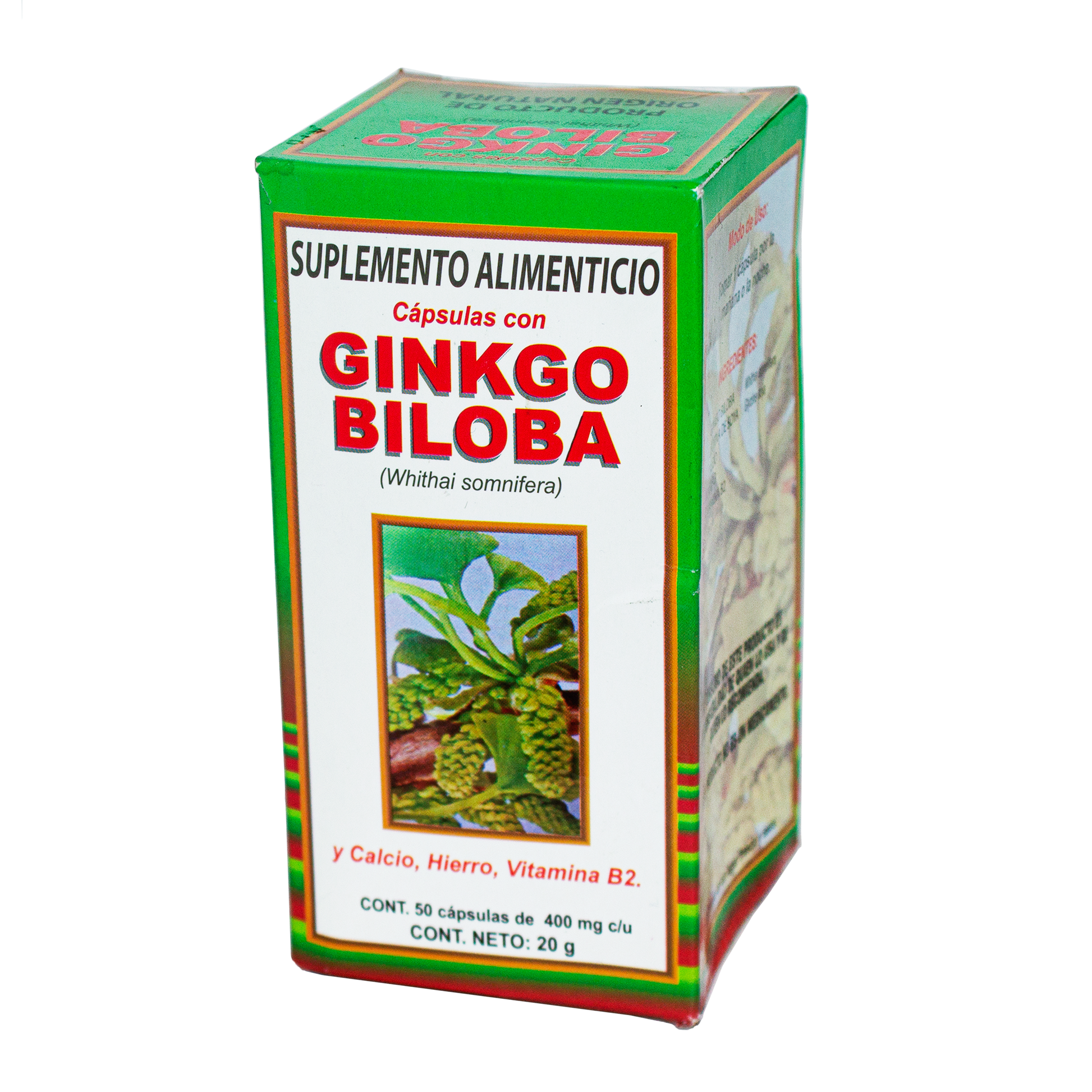 Ginkgo Biloba; 50 Capsulas, Azteca.