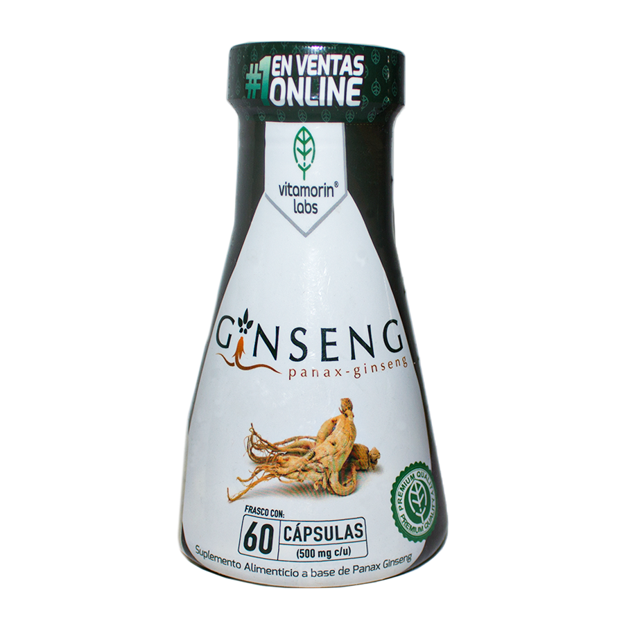 Ginseng; 60 Capsulas de 500mg, Vitamorin Laboratorios.