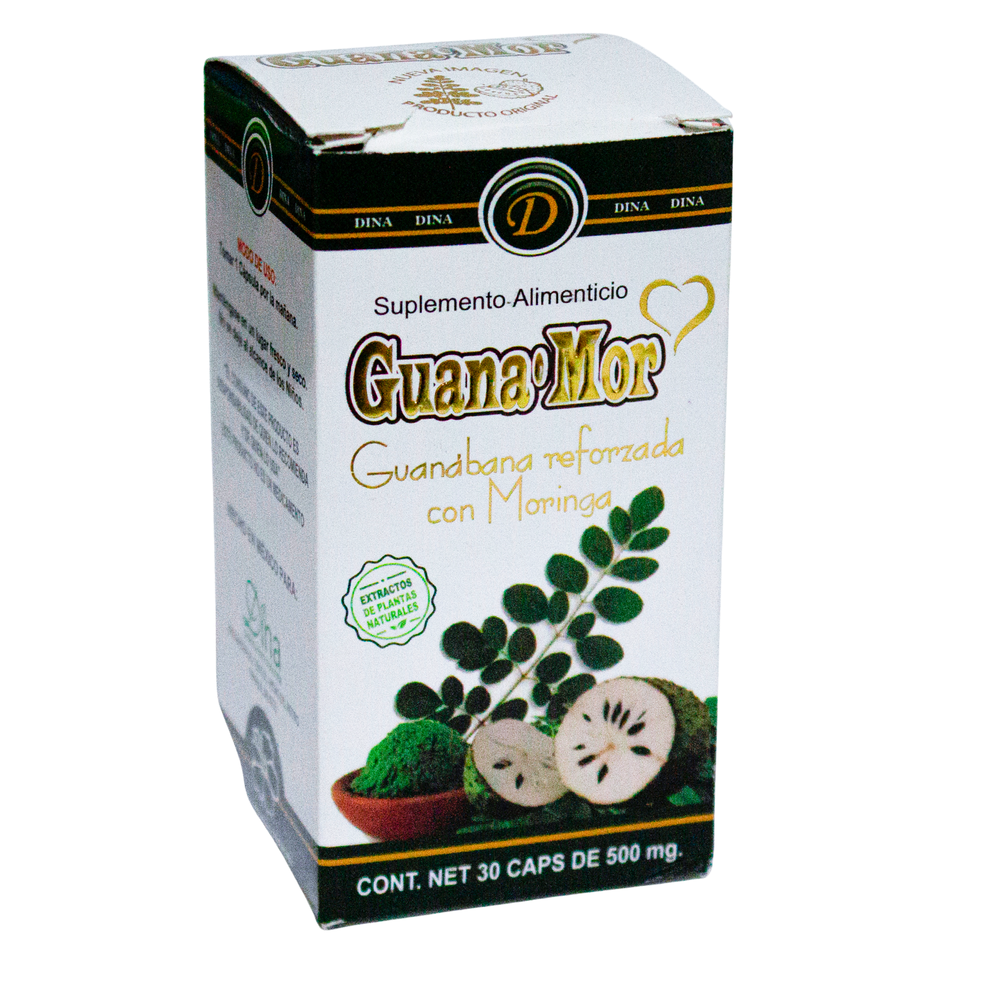 Guana´Mor; 30 Capsulas de 500mg, Dina.
