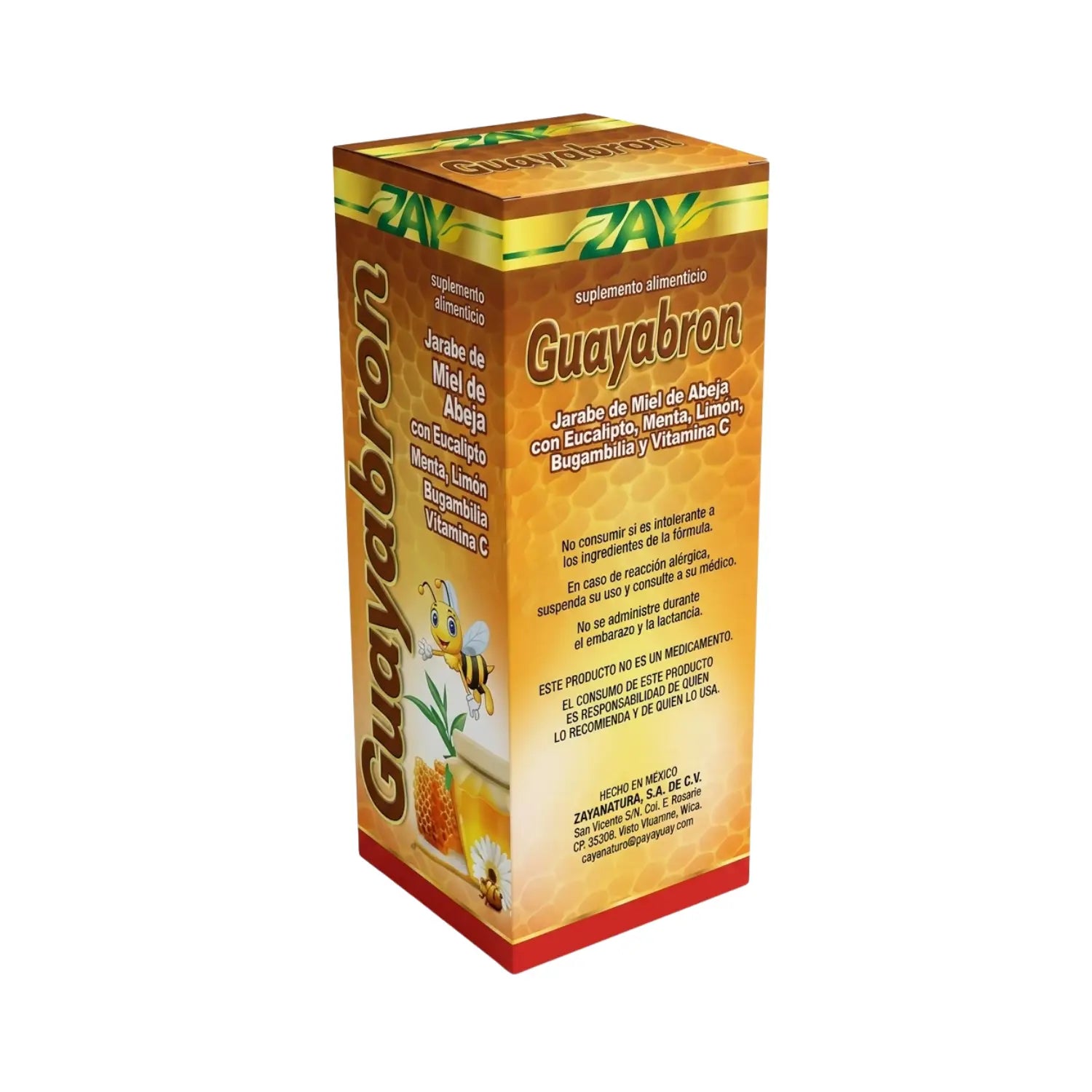 Jarabe Guayabron Miel de Abeja; 240ml, Zayanatura.