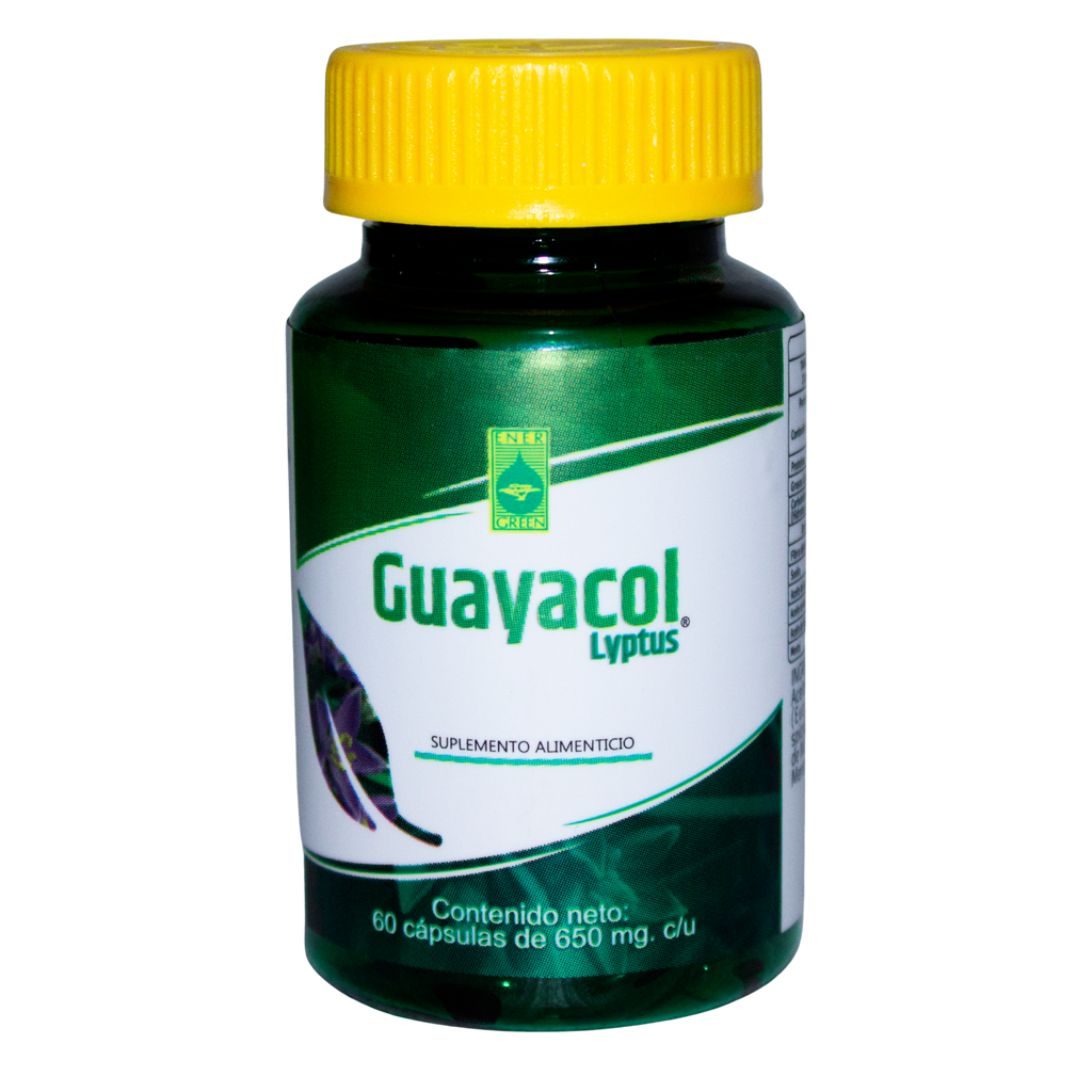 Guayacol Lyptus ; 60 Cápsulas de 650mg, Energreen.