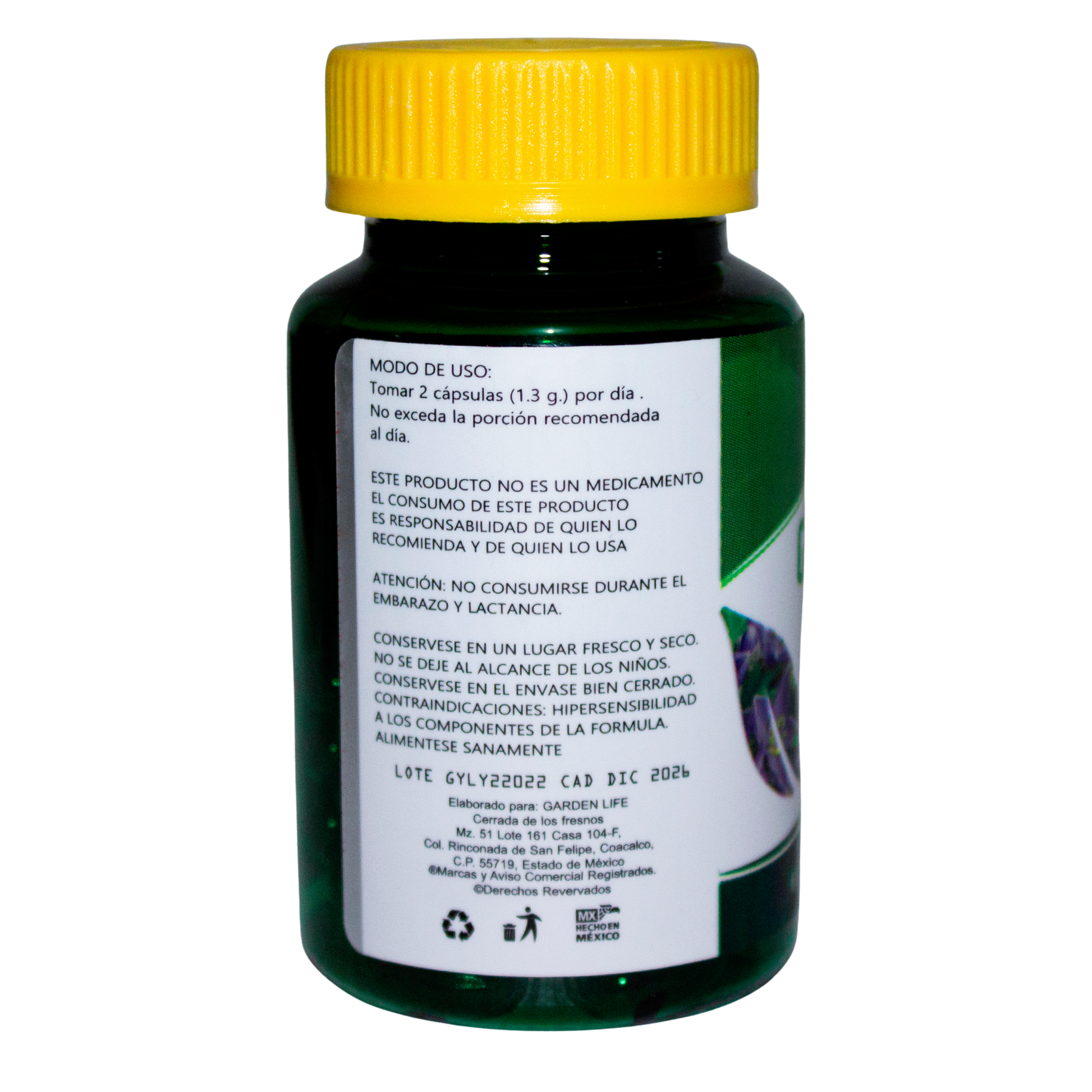 Guayacol Lyptus ; 60 Cápsulas de 650mg, Energreen.