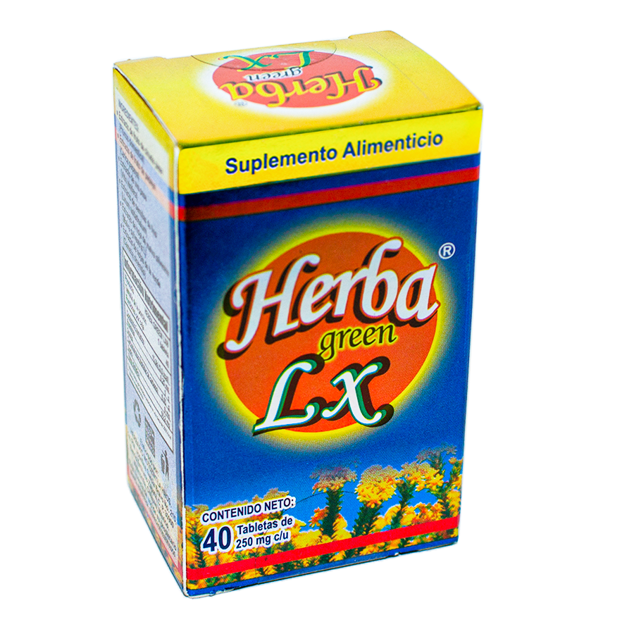 Herba green Lx;  40 Tabletas, Energreen.