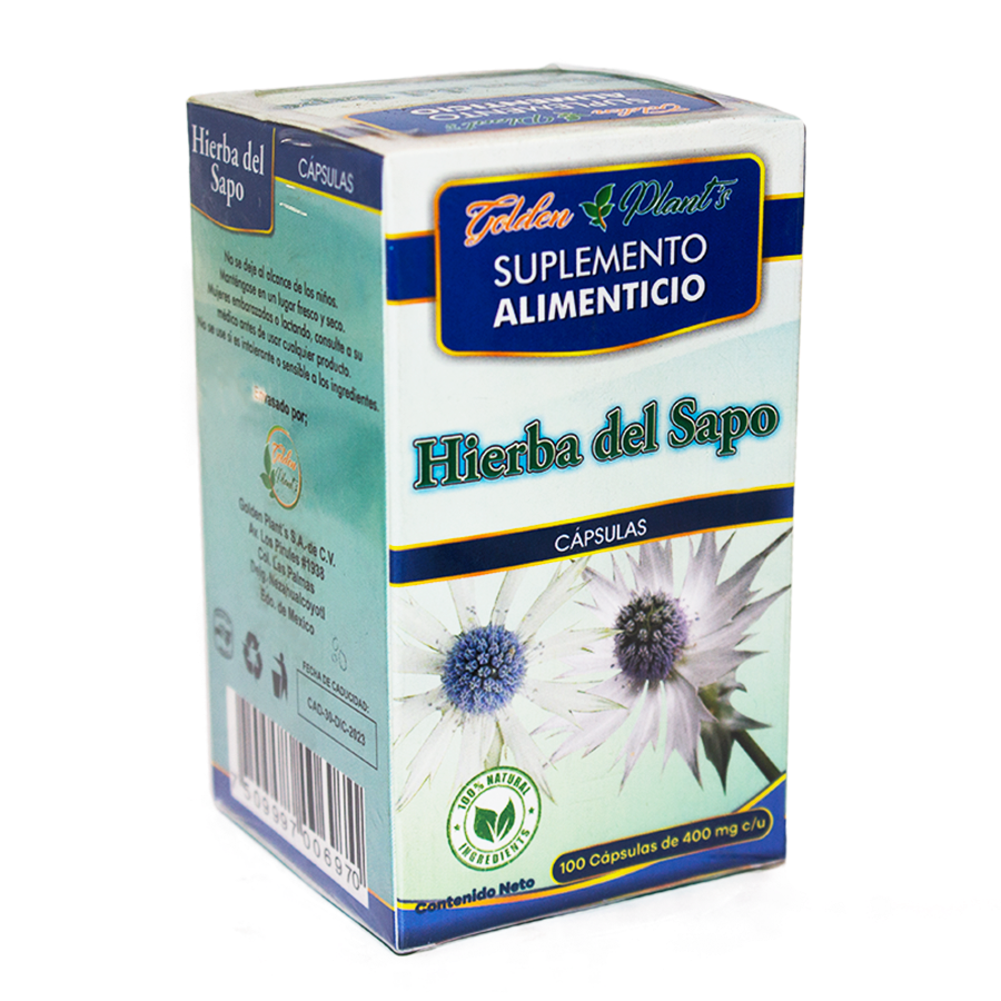 Hierba de Sapo 100 Cápsulas de 400 mg golden plants