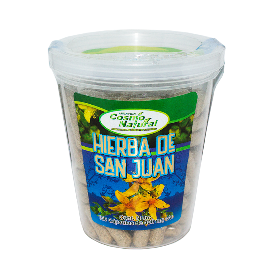 Hierba de San Juan; 150 Cápsulas de 400 mg Cosmo Natural