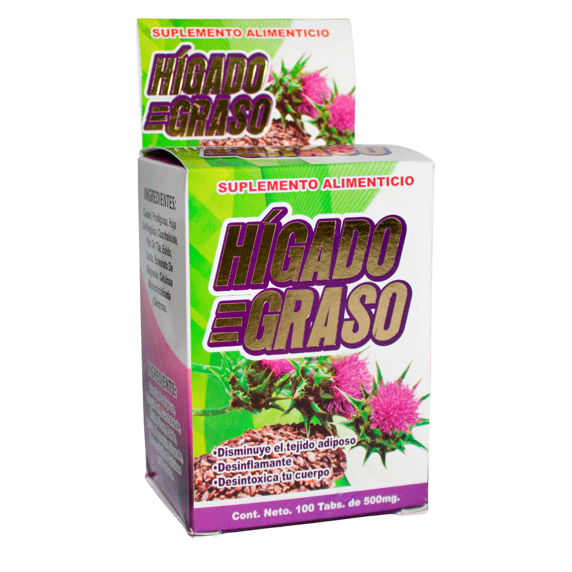 Hígado Graso; 100 Tabletas, La Fuerza de la Salud.