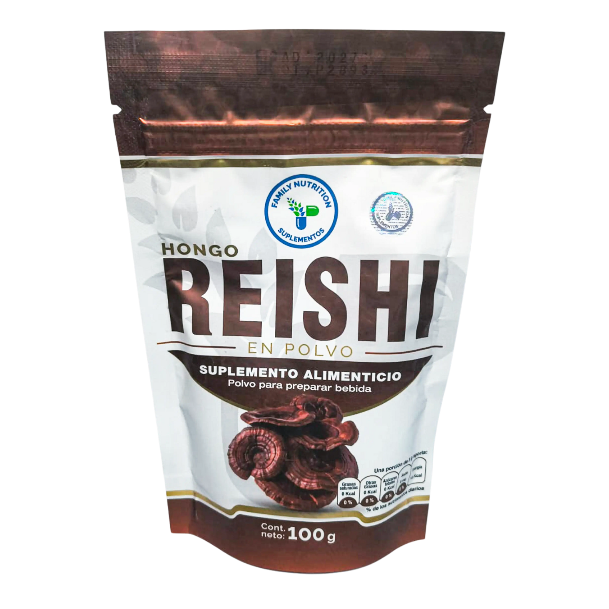 Polvo hongo reishi ; 100gr, Family nutrition.