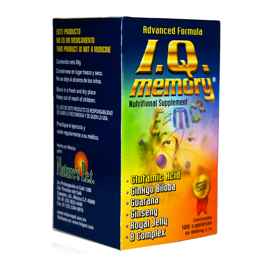 I.Q. Memory; 100 Tabletas de 800mg, Natures Pet.