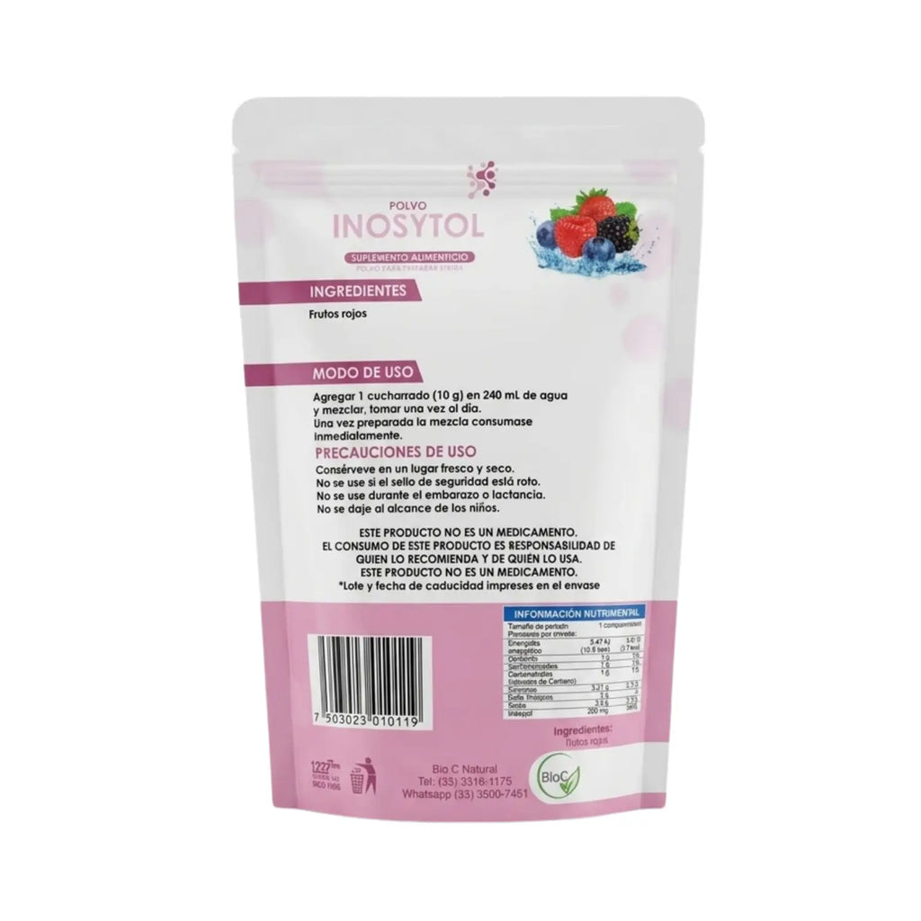 Polvo inositol; 400gr frutos rojos, Bioc