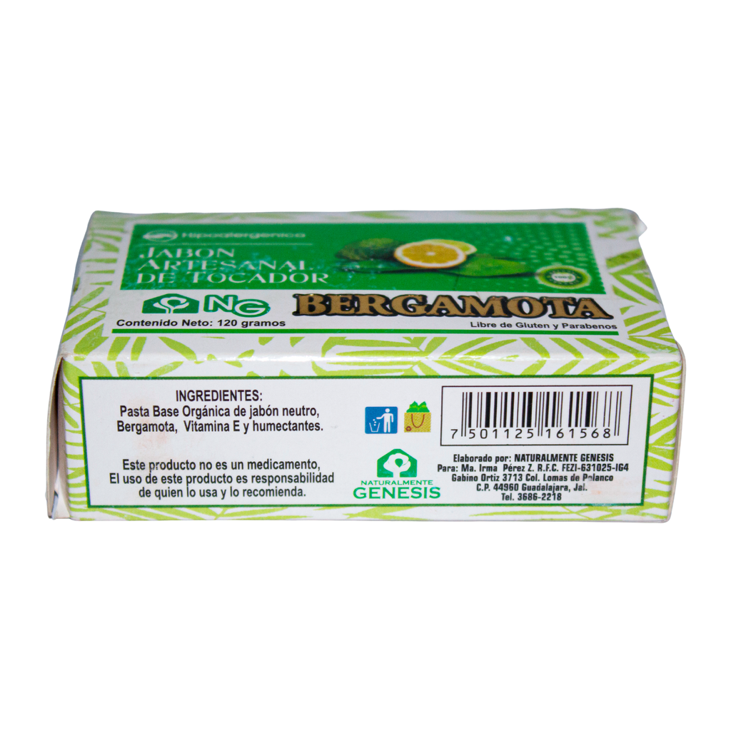 Jabon Artesanal Bergamota; NG.