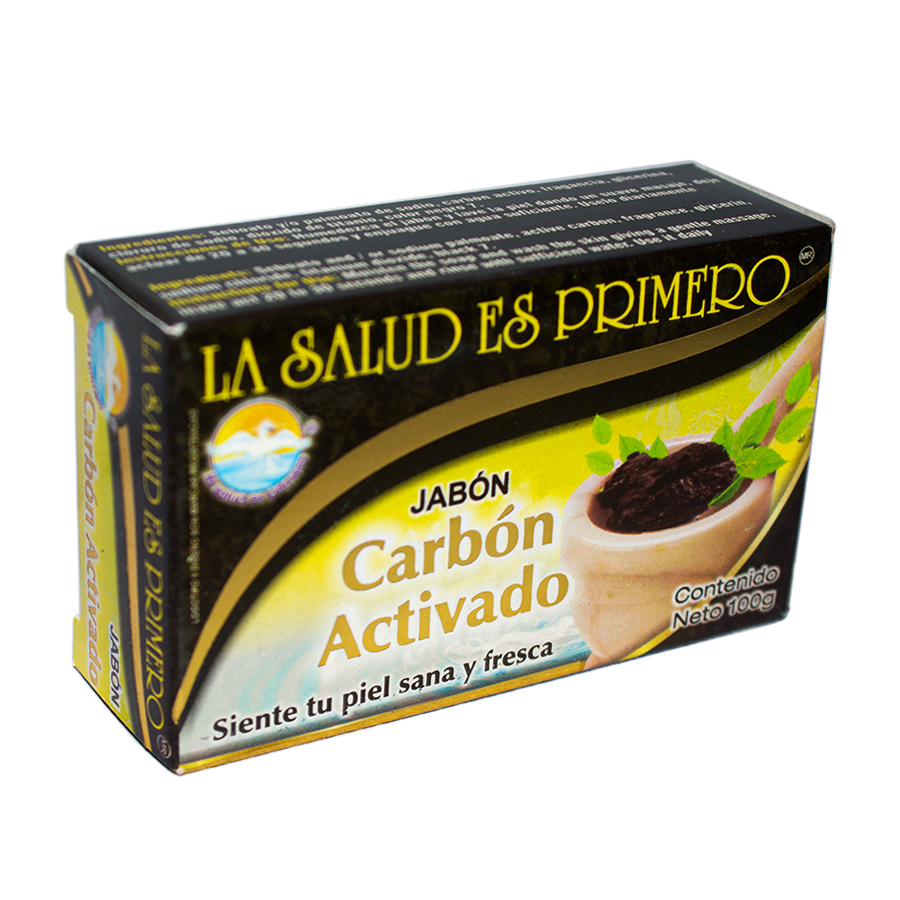 Jabón Carbon Activado; 100gr,  La Salud es  Primero.