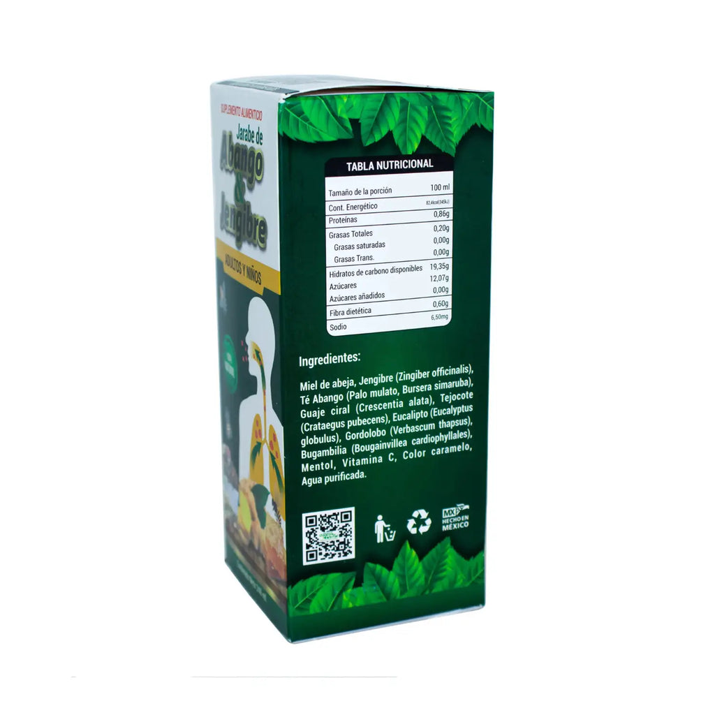 Jarabe Abango y Jengibre; 240 ml, Cosmo Natural.