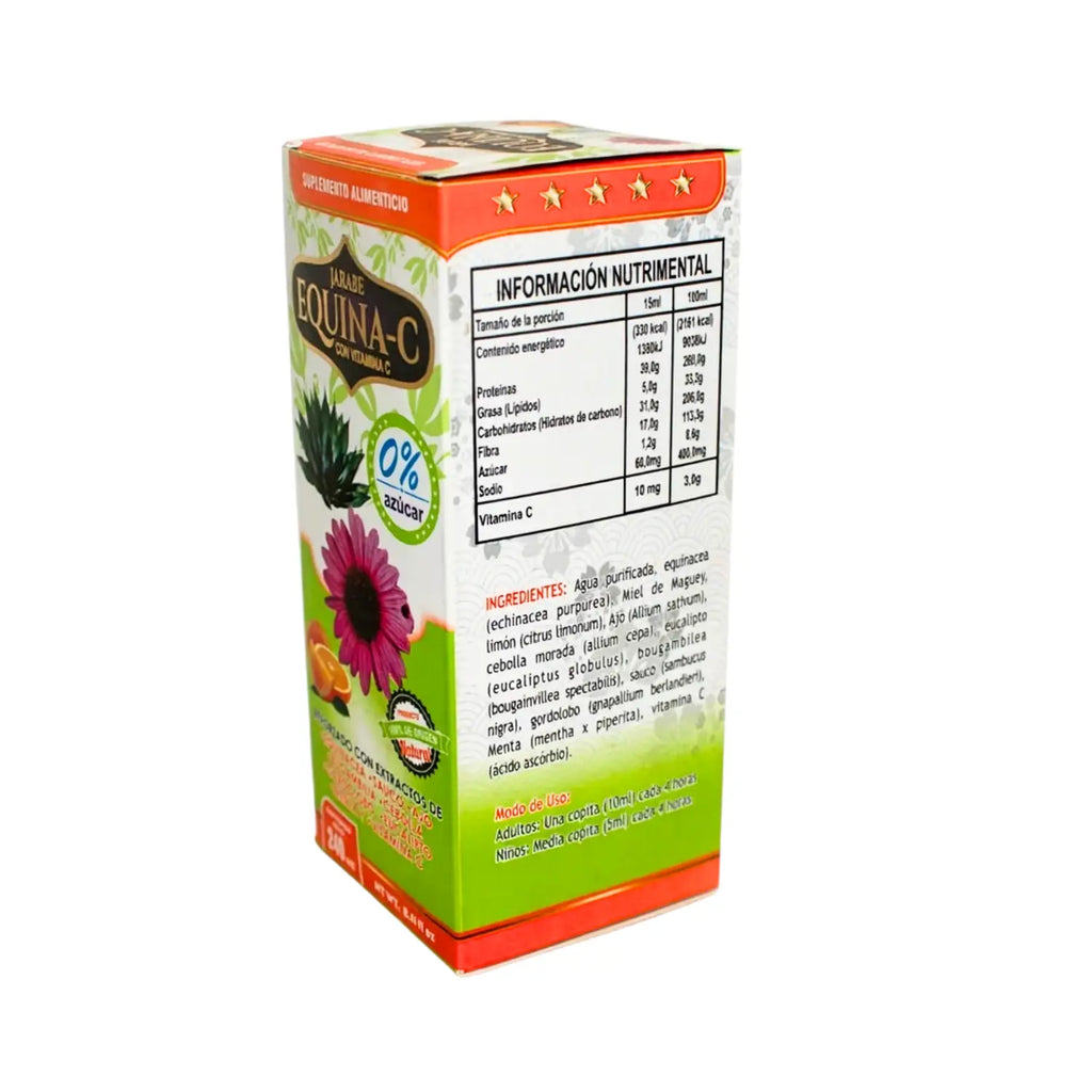 Jarabe Equina C, Cero Azucar; 240ml, Cosmo Natural.