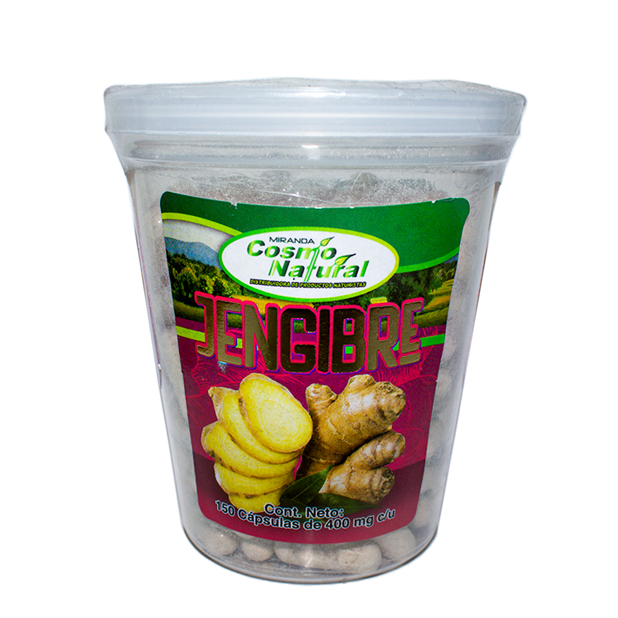 Jengibre;150 Capsulas de 400mg, Cosmo Natural.