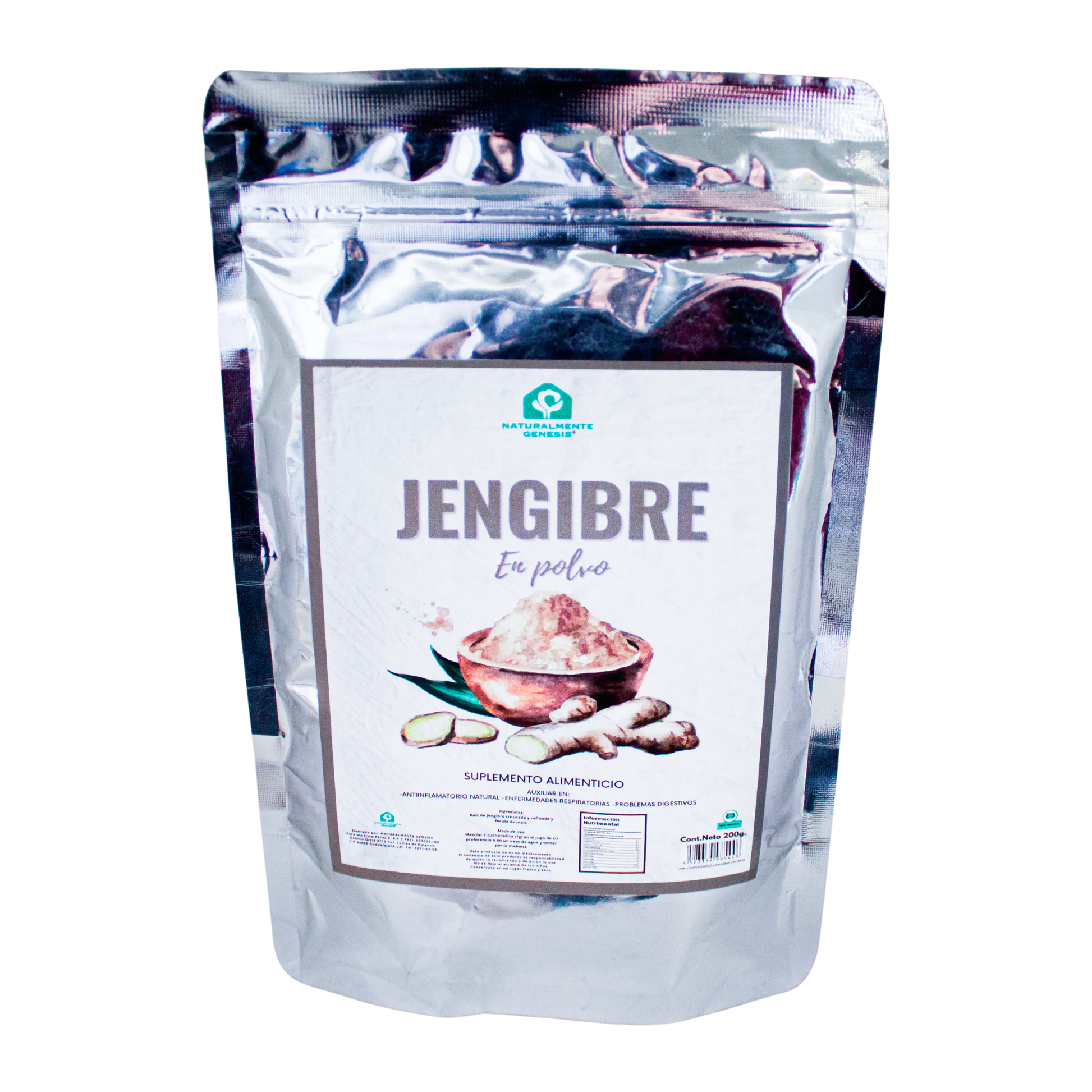 Jengibre en Polvo; 200grs, NG.
