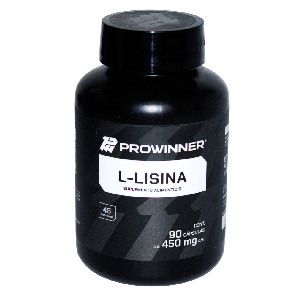 L-lisina; 90 Capsulas de 450mg, Pro Winner.