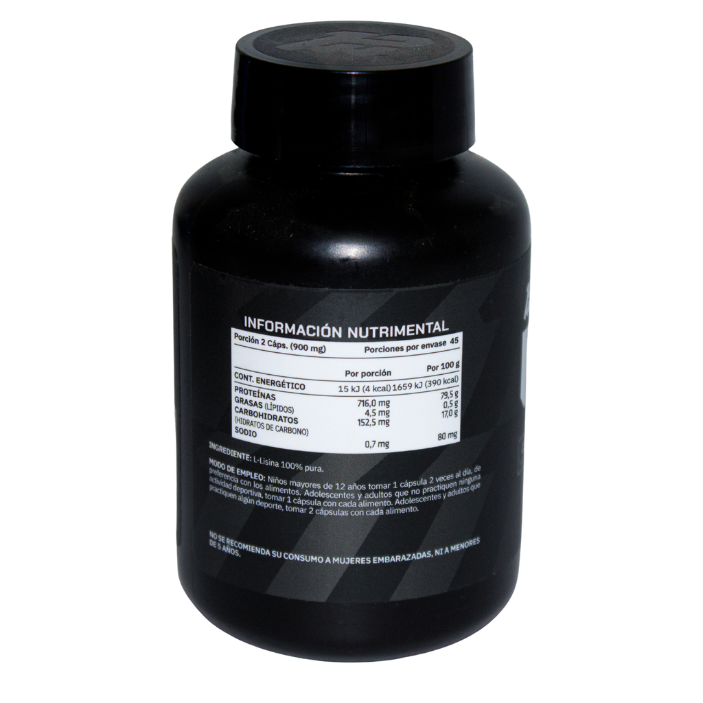 L-lisina; 90 Capsulas de 450mg, Pro Winner.