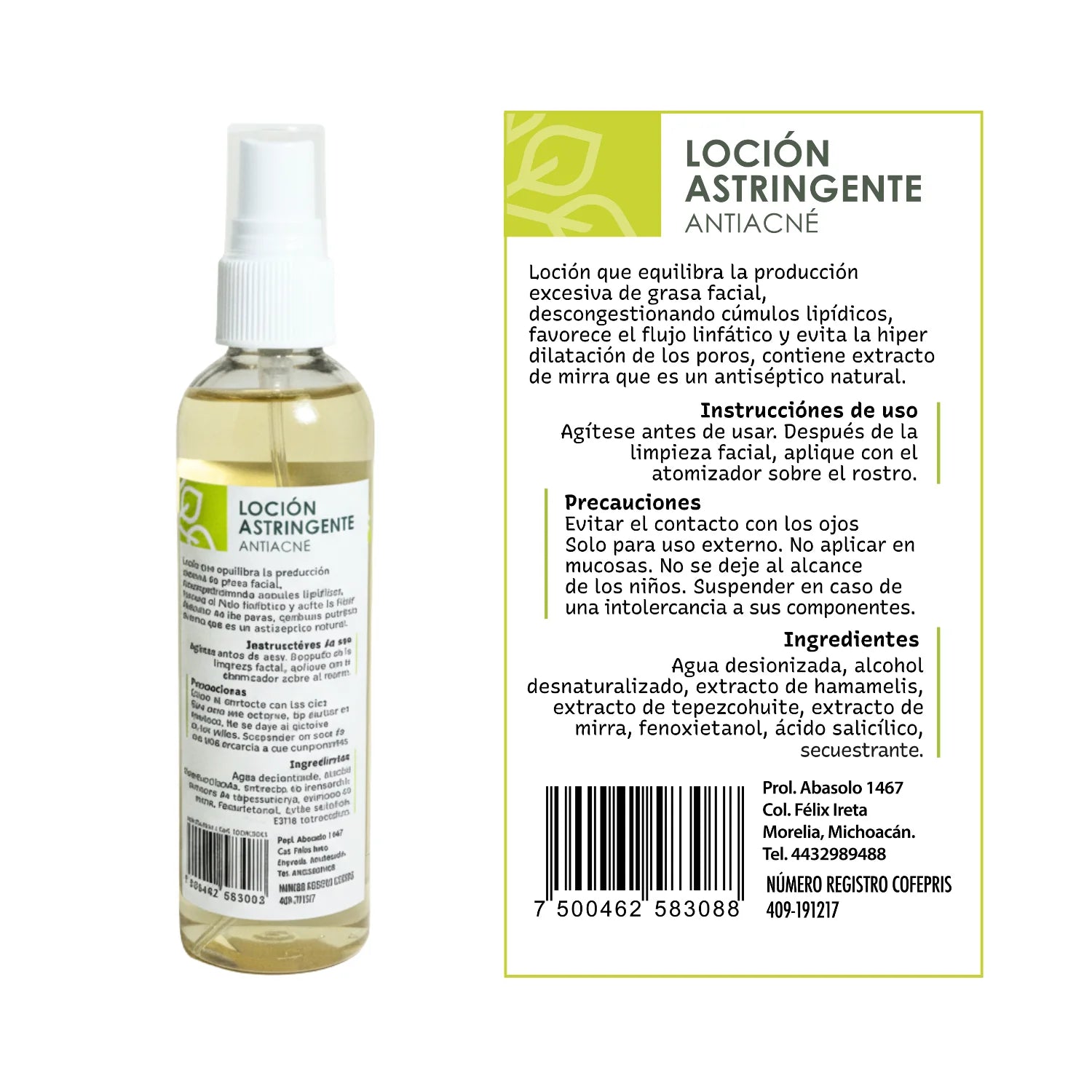 Loción Astringente; 125 ml, Cical.