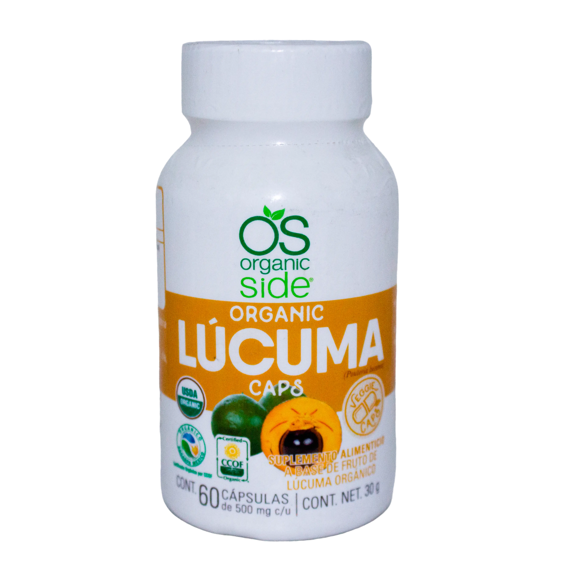 Capsulas de Lucuma;60 Capsulas, Organic Side.