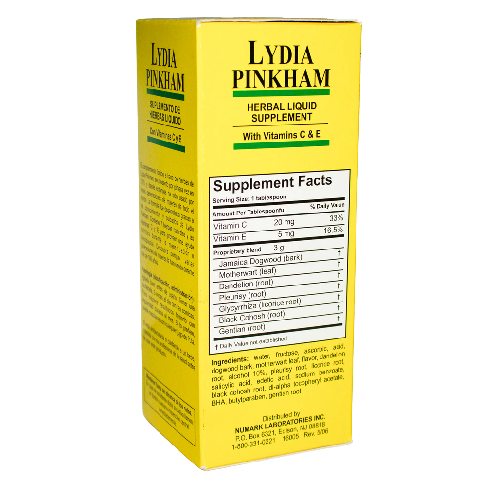 Sup. Herbal Liquido Lydia Pinkham; 8oz