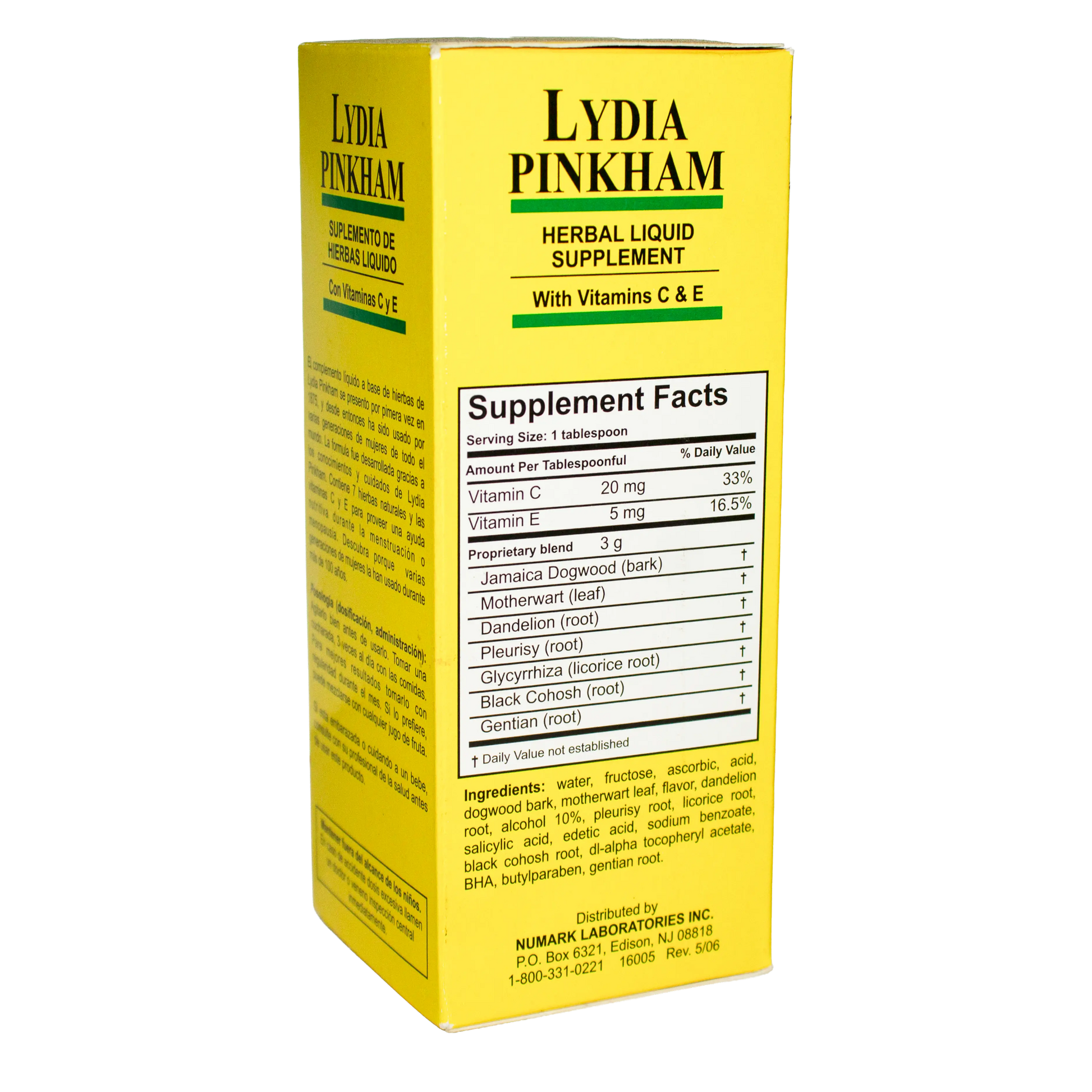 Sup. Herbal Liquido Lydia Pinkham; 8oz