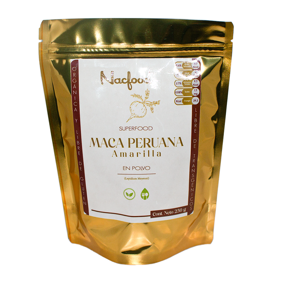 Maca Peruana Amarilla; 250gr, Nac Food.