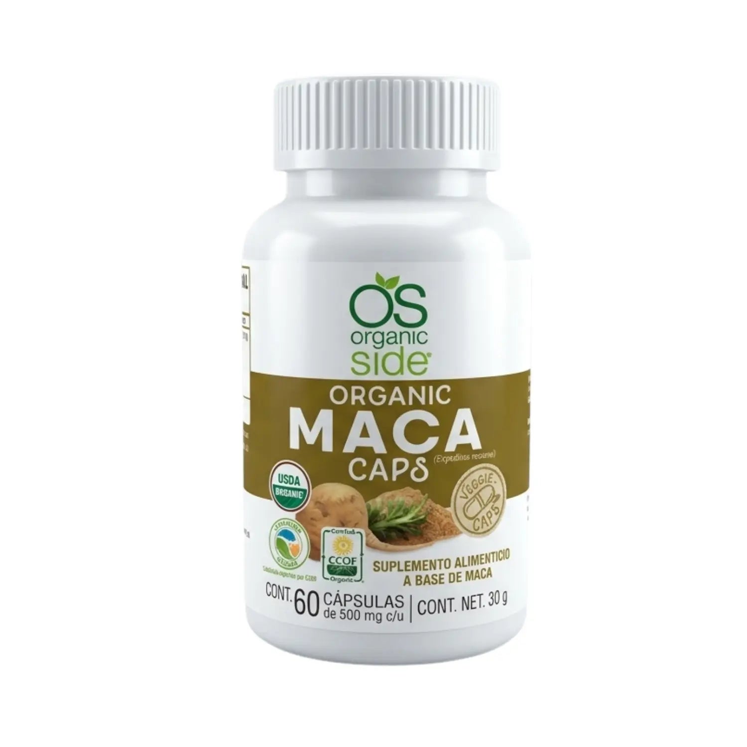 Maca;60  Cápsulas, Organic Side.
