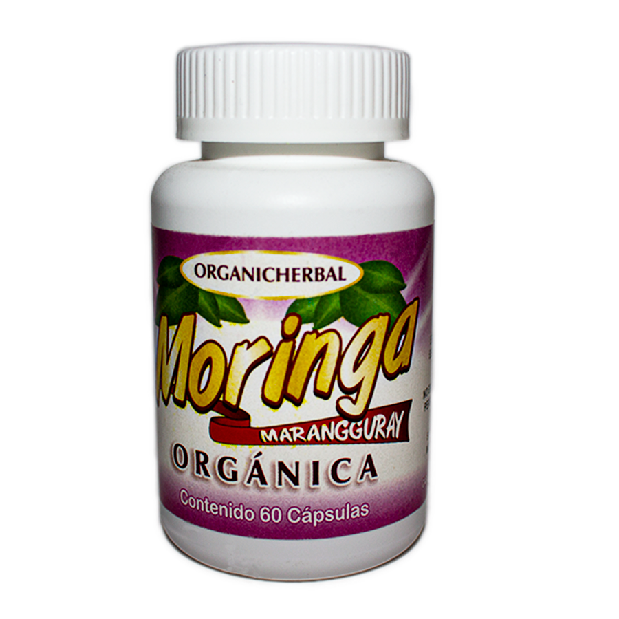 Moringa Orgánica; 60 Cápsulas, NG.