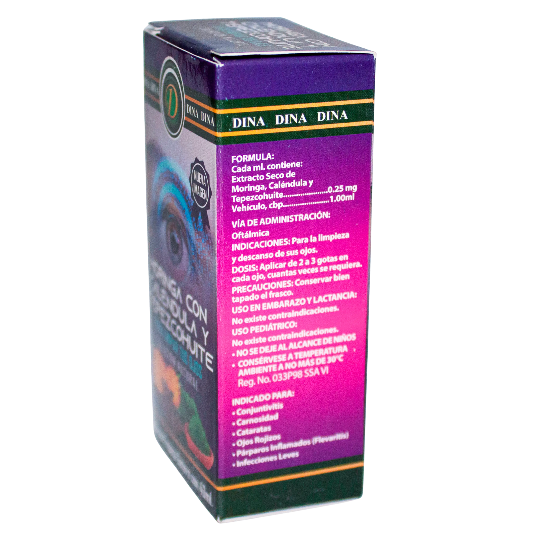 Extracto Moringa Caléndula y Tepezcohuite; 40ml, Dina.