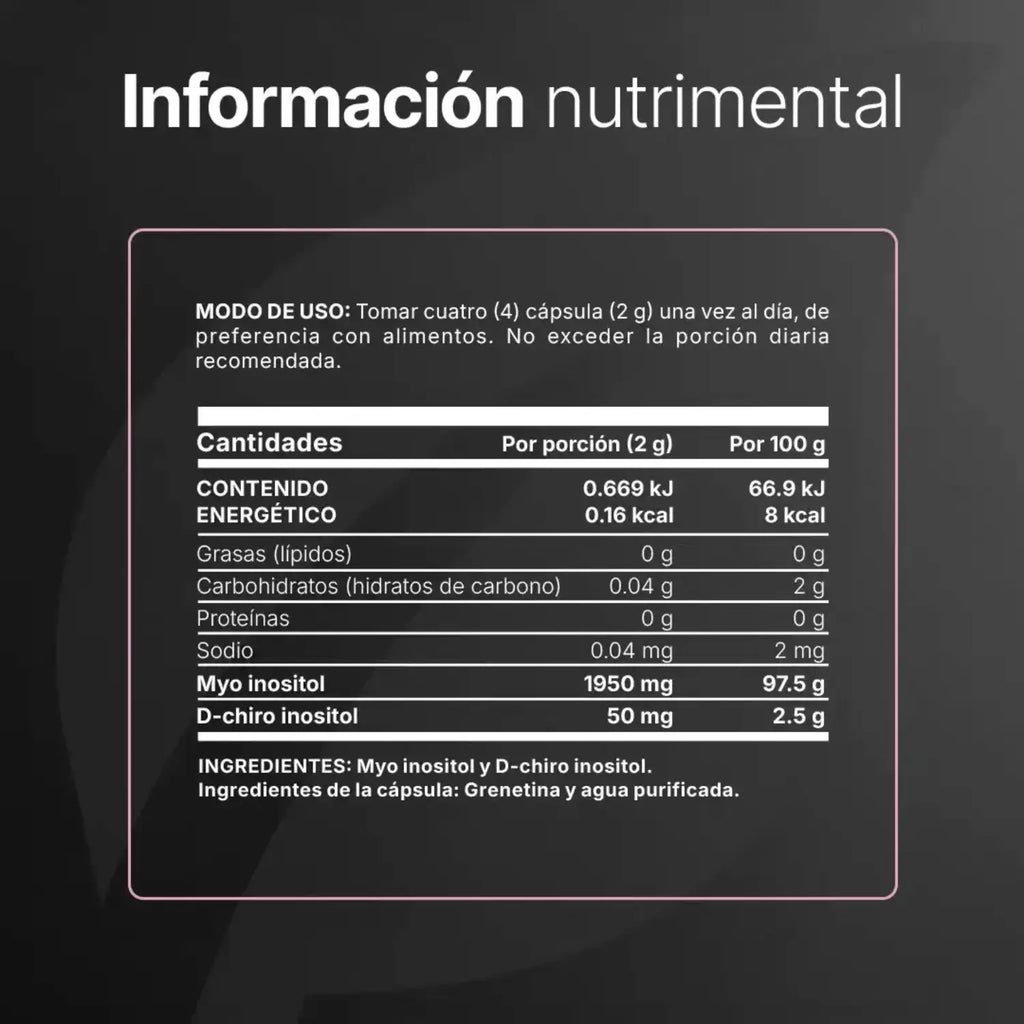 Myo y D- Chiro Inositol platinum; 120 Cápsulas, BLIFE