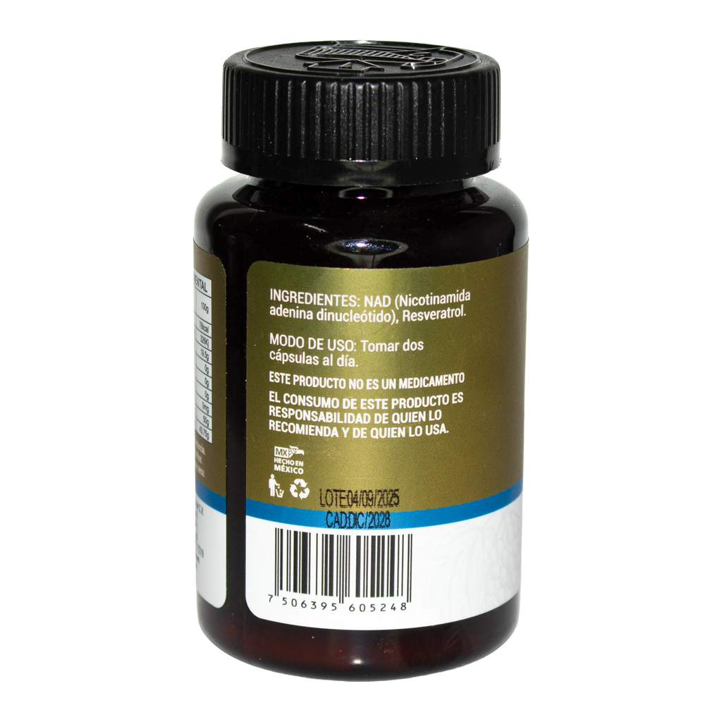 Nad + Resveratrol; 60 Cápsulas, Csomo Natura.